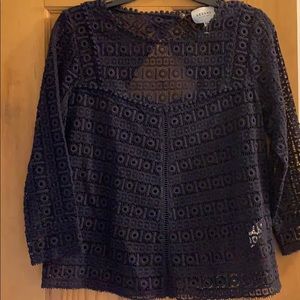 Sezane Tops - Sezane Joss Blouse in Navy Sezane Tops - Sezane Joss Blouse in Navy